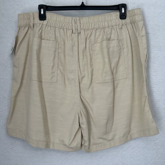 Wonderly Shorts Women XXL Khaki Elastic Pockets 6" Inseam Preppy Casual Comfy - Picture 13 of 13